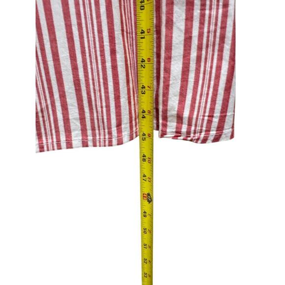 H&M Red & White Striped Shirt Long Sleeve Button Up Midi Dress Size 6 - Picture 5 of 8